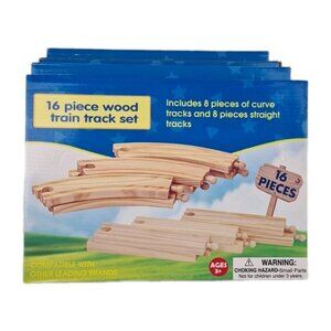 Lot 64 Wooden Railway "Match Thomas & Friends, Brio" 32 Curve And 32 Straight